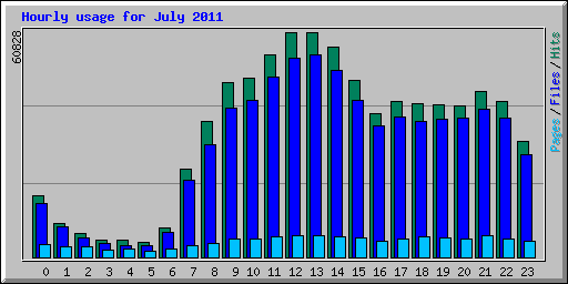 Hourly usage for July 2011